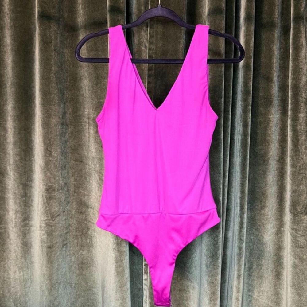 AFRM Fuchsia low neck Bodysuit